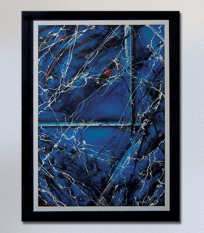 blue abstract painting